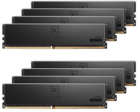 TEAMGROUP T-Create Master Overclocking DDR5 R-DIMM 192GB Kit (8 x 24GB) 6000MHz (PC5-48000) CL32 Hynix M-DIE Workstation Memory Module Ram Black - CTCMD5192G6000HC32AOC01