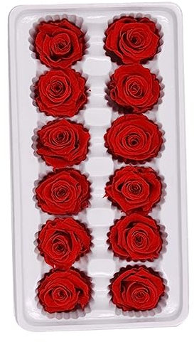 ULDIGI 12stücke Ewige Für Valentinstag Kreatives Mit Kunstblumen Für Hochzeiten Und Dekoration Rote Rosenblüten Langlebig Und Pflegeleicht