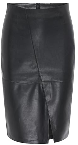 ONLY Onlnicki OTW Jupe en Cuir synthétique, Noir, M