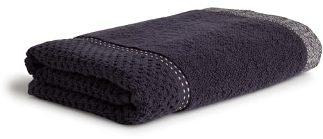 Möve New Heritage Pearls and Stitches Handtuch 50 x 100 cm aus 100% Baumwolle, Dark Grey
