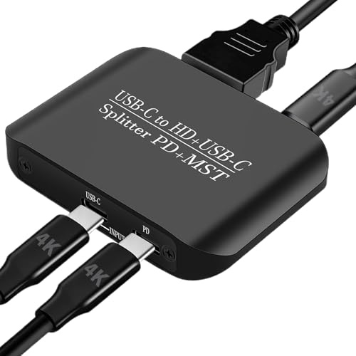 Uhngw USB C auf HD | HD zu USB C Konverter | Multiport Portable 4K @ 60Hz Reader Station Connector für Arbeitsmonitor Laptop Smartphone Tablets