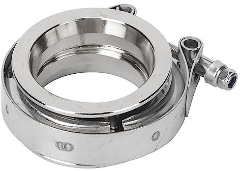 Bnineteenteam Abrazadera de Escape, Abrazadera de Vía de Acero Inoxidable con Brida para Tubo de Escape de Auto (2,0 pulgadas-51mm)