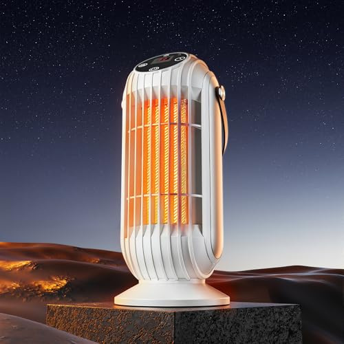 Mini Radiateur Soufflant à Économie d'Énergie Chauffage Soufflant Électrique Radiateur Soufflant Chauffage d'appoint 1500W Avec 3 Modes pour Salon, Chambre, Bureau, Salle de Bain (White) (White)
