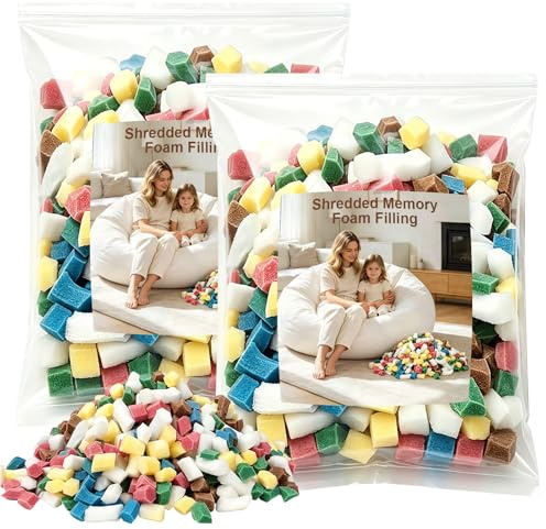 soptreedx 4.5KG Shredded Memory Foam Filling, Ultra Soft & Supportive Bean Bag Filler, Breathable MemoryFoamStuffing for Pillows, Stuffed Animals, Dog Beds, Couch Cushion Repair