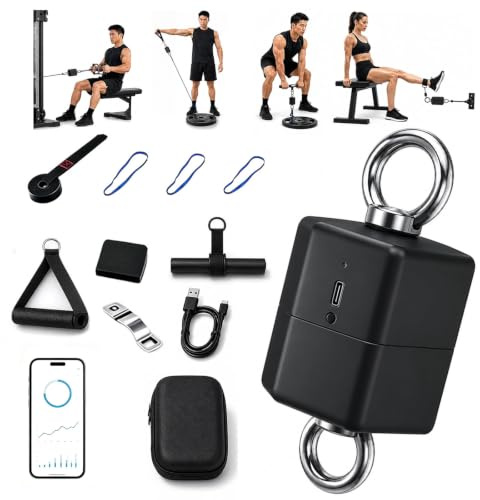 Dinamometro isometrico 500kg per test forza muscolare, misuratore forza APP | APP, tipo C, dati di forza esplosiva/RFD/impulso, dispositivo digitale valutazione forza, allenamento fitness