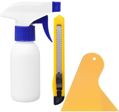 rabbitgoo Kit Applicazione Pellicola Per Vetri Finestre, Spatola per Pellicole Adesive, Pellicola Oscurante Vetri Auto Kit di Installazione (Inclusi applicatore spray, spatola e coltello multiuso)