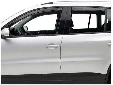 OMAC Windabweiser für VW Tiguan 2007-2016 Acryl Dunkel 2tlg | Regenabweiser, Schützt vor Regen und Spritzwasser, waschstraßenfest