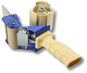 Dispensador de cinta adhesiva profesional, para cinta de embalaje de 75 mm de ancho, metal resistente y estructura de plástico