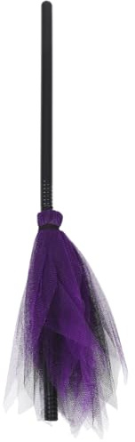 Happyyami Witch Broomstick Kids Halloween Costume Prop 35 Inch Witch Broom for Cosplay Dress up and Masquerade Party Accessories