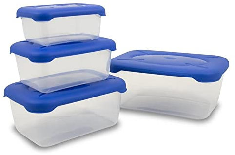 MAURY'S IL NUMERO UNO DEL RISPARMIO FRIGOBELLA SET DA 3 +1 CONTENITORI ERMETICI RETTANGOLARI 0.50+1.00 +1.90 LITRI