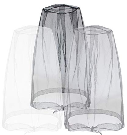 Mosquito Tête filets Moucheron également Tête Filet pour pas de voir UMS insectes Bugs Moucherons Piqueurs Moucherons à partir de n'importe quel activités de plein air (3 Pièces Gris+blanc+noir)
