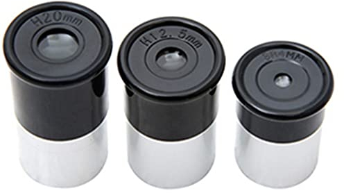 Acxico 3 Stück/Set Universal 24,5 mm Teleskop Okular-Set H20 mm H12,5 mm SR4 mm für Astronomie Fotografie Zubehör Kits