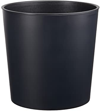 Tymar blomkruka med insats, stor blomkruka av plast, överkruka, rund form, inomhus och utomhus (grafit; ø 30 cm)