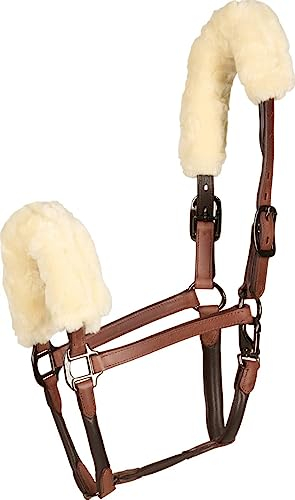 CATAGO Lederhalfter mit Lammfell braun, Wb