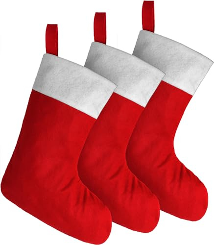Storfisk fishing & more Weihnachtsstrumpf Nikolaus Socke Dekoration zum Befüllen und Aufhängen