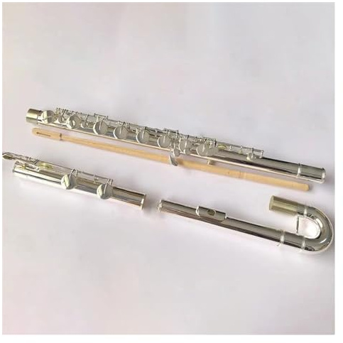 17-Loch-G-Ton-Flöte, Kupfernickel-versilberte E-Mechanik-Flöte Mit Tragetasche Und Zubehör Querflöte für Anfänger