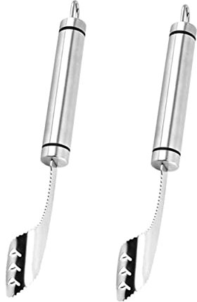 2St Samenentferner Küchenhelfer jalepeño Pfeffersamenkern entkerner aus edelstahl jalepeno werkzeug Chili Corer Entkerner Chili-Entferner Obst Kernentferner Mexiko Rostfreier Stahl