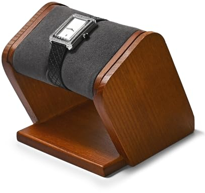 Oirlv Massivholz Einfacher Uhrenständer,Abnehmbare Halterung,Uhrenständer für Männer,Uhrenhalter aus Holz,Uhrenaufbewahrung(Dunkelgrau)