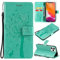 Beajew Handyhülle für LG V30 mit Panzerglas Schutzfolie, [Standfunktion] [Kartenfach Wallet] Premium Leder Schutzhülle Flip Case Stoßfeste Klapphülle-Grün