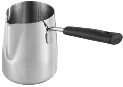 Caffettiera Turca in Acciaio Inossidabile Pentola per Sciogliere Comoda da Usare Scaldalatte E, 350 ml