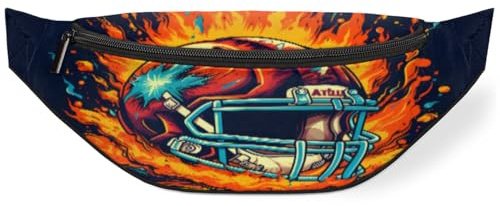 Creativity - Riñonera para casco de fútbol americano para hombres, mujeres, niños y niñas, riñoneras deportivas, senderismo, correr, riñoneras, color, M, Organizador de bolsas