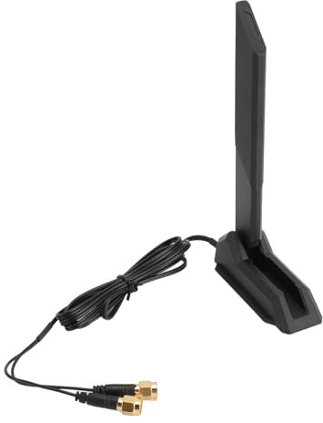 Antena Externa WiFi Tribanda 6GHz 5.8GHz 2.4GHz Antena de Reemplazo de Base Magnética con Conector SMA, 12dBi de Alta Ganancia