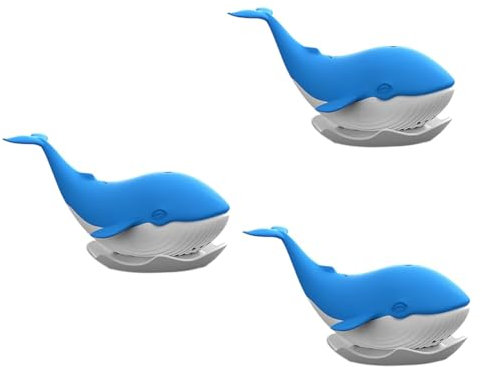 Ciieeo 3pcs Elderly-Friendly Tea Strainer Fine Tea Filter Silicone Infuser Whale Shape Steeper Easy to Clean