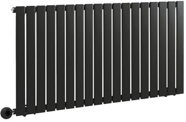 MILANO 1000W Black Single Flat Panel Electric Radiator UK Plug 635 x 1190mm