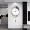 SIN&MI Wall Clock,Decorative Wall Clocks with Pendulum,Silent Quality Quartz Clock Battery Operated,Large Wall Art for Living Room,Kitchen,Home,Bathroom,Bedroom Wall Decor,16 * 26.5Inch Black