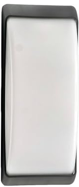 Vetrineinrete® Applique a parete per esterno lampada da muro per balconi terrazzo plafoniera attacco E27 grigio IP54