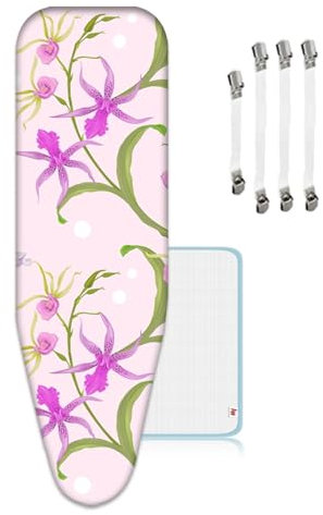 ZJBKX Bügelbrettbezug, XXL, Universal größe Bügeltischbezug, Extra Lage, 160 x 60 cm, Schöner Ersatz mit 4 Bügeltischspanner