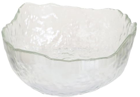 Cabilock Ensaladera De Vidrio Irregular Única Multiusos Para Servir Frutas Refrigerios Postres Y Verduras Ideal Para El Hogar Y El Restaurante.