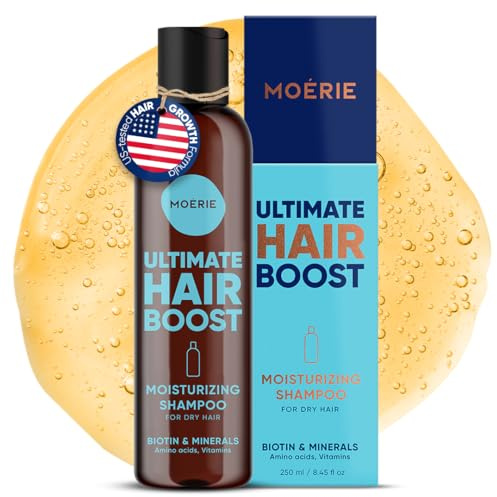 Moerie Ultimate Hair Growth Shampoo – For Longer, Thicker, Fuller Hair - Vegan Friendly Volumizing Hair Products – Paraben & Silicone Free – All Hair Types – Reverse Hair Loss – Moisturizing