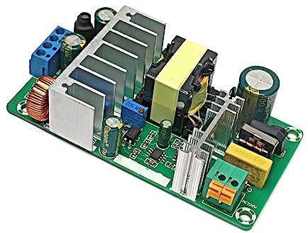 YQVEOT Fuente de alimentación de CC Variable, Placa de alimentación de conmutación 24v12v5v, Placa Desnuda de módulo de Potencia Industrial de Alta Potencia Dual 4A, módulo de Potencia AC-DC