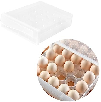 Mipcase Boîte de Rangement Plastique pour Œufs Panier de Réfrigérateur Organisateur Œufs Raviolis