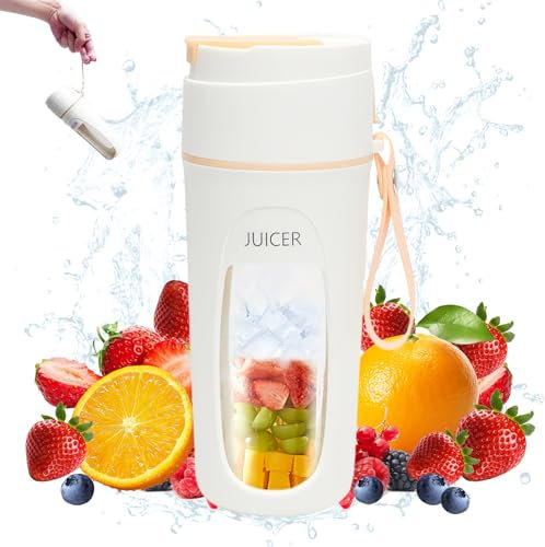 Fancysky Frullati Frullatore Portatile, 22,000RPM, Frullatore Portatile Piccolo, 10 Lame, Smoothie Mini Frullatore, Personale Mini Frullatore, Frullati Mixer Portatile, Maker Spremiagrumi Portatile