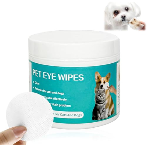 100 toallitas para ojos de perro y gato, toallitas removedoras de manchas de lágrimas de mascotas, toallitas de limpieza de manchas de lágrimas de mascotas, toallitas desodorizantes de aseo de