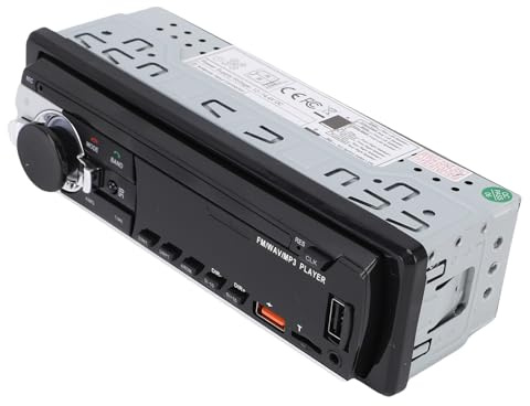 Cuifati Radio para Automóvil, Radio Estéreo para Automóvil Bluetooth Inalámbrica de un DIN con Aplicación de Control Remoto, Compatible con FM MP3 AUX, Doble USB EQ, Carga Rápida
