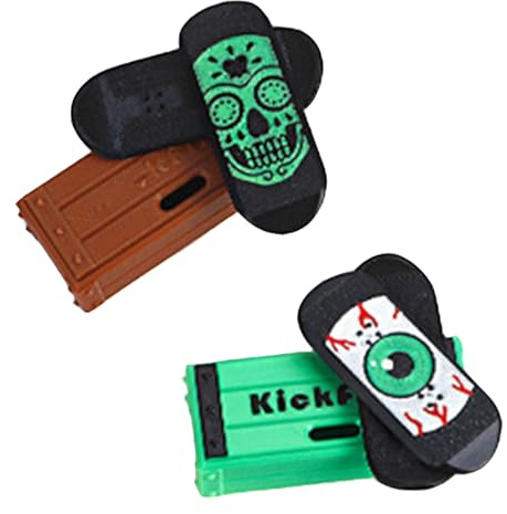 GUUZETU Magnetisches Mini-Fingerbrett – lustiges, taschengroßes 3D-gedrucktes magnetisches Zappel-Skateboard, professionelle Fingerbrett-Hindernisse, Finger-Slider-Spielzeug zum Zappeln (A4)