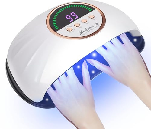 ARREBLY 268 W LED UV-nagellampa professionell snabb nageltork för gellack härdande lampa 69 LED-pärlor, LCD-pekskärm, 4 timerinställningar, bilsensor, nagelkonstverktyg, perfekta för användning i hem