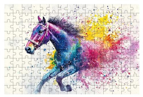 Puzzle 1000 Teile Pferde, Abstrakt Puzzle 1000 Teile Erwachsene, Puzzel für Die Ganze Familie, Klassische Puzzles Geschicklichkeitsspiel, Holzpuzzle Geschenke für Frauen Geschenke für Männer -1831