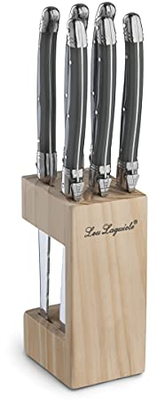 Lou Laguiole – Set di coltelli da bistecca - Set da 6 - Acciaio Inox 13/10 Cromova– 22,5 cm – Lavabili in Lavastoviglie