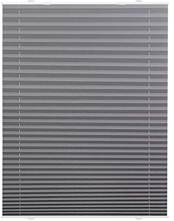 Lichtblick Plissee Haftfix, ohne Bohren, Montage mit Saugnäpfen, lichtdurchlässig, Blickdicht, mit eleganter Crushed Optik