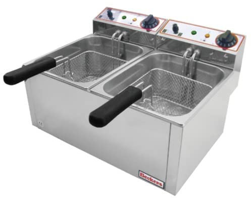 Friteuse électrique 6 +6 litres professionnel cm 52x40x31 RS1038