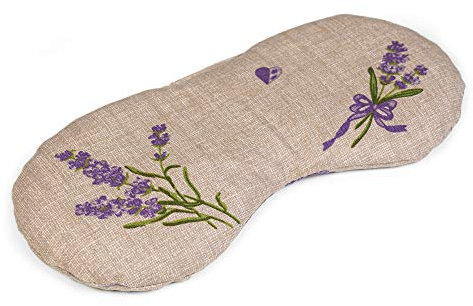 Augenkissen, als Kühlmaske & Kühlkissen für die Augen. Die natürliche Alternative zur Gel-Augenmaske mit Leinsamen (Farbe: Sorgenfrei)