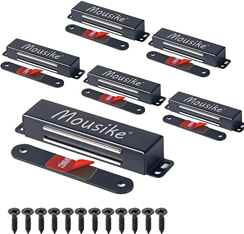 Mousike Magnetic Door Catch Heavy Duty 90lb Door Magnets with Strong Magnetic for Kitchen Cupboard Wardrobe Closet Cabinet Door Drawer Latch