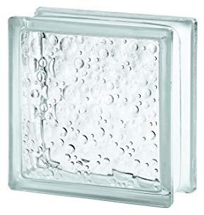 Bloque de Vidrio Burbujas, 19 X 19 X 8 Cm