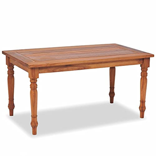 ZQQLVOO Batavia Couchtisch, Couchtisch im Vintage Design, Wohnzimmertisch, Beistelltisch, Sofatisch,Teetisch, Kaffeetisch, für Wohnzimmer, Schlafzimmer, Kolonialstil Teak 90 x 50 x 45 cm