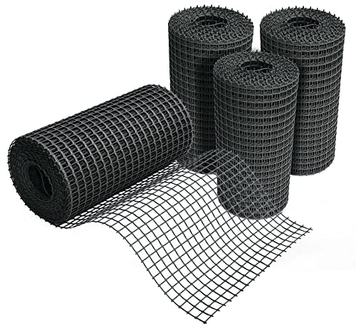 Prime Garden® Rejilla de protección para césped, Malla plástica Protectora de Tierra, Malla de jardín, Fortalecimiento de taludes - Negro (25m x 60cm)