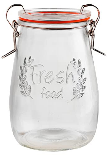 Möbel Jack Barattolo per conserve, chiusura a leva, 725 ml, con anello in silicone